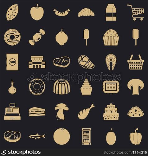 Cash register icons set. Simple style of 36 cash register vector icons for web for any design. Cash register icons set, simple style