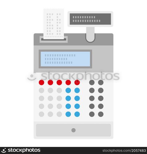 Cash register with a paper check