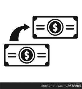 Cash transfer icon simple vector. Send money. Mobile online. Cash transfer icon simple vector. Send money