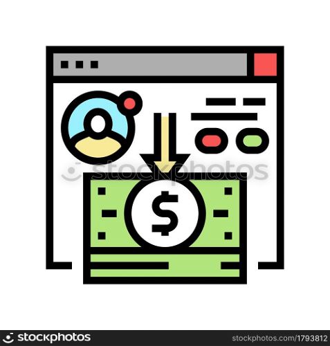 cash withdrawal color icon vector. cash withdrawal sign. isolated symbol illustration. cash withdrawal color icon vector illustration