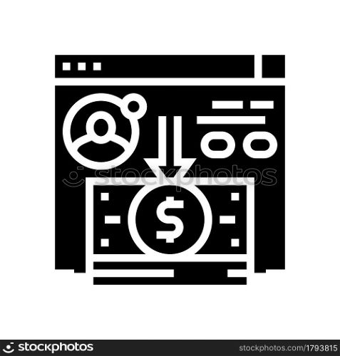 cash withdrawal glyph icon vector. cash withdrawal sign. isolated contour symbol black illustration. cash withdrawal glyph icon vector illustration