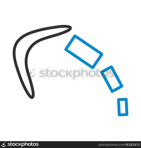 Cashback Boomerang Icon. Editable Bold Outline With Color Fill Design. Vector Illustration.