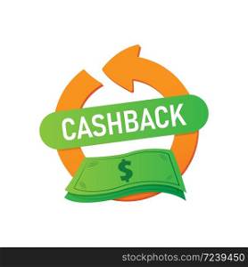 Cashback icon. Refund of a part of money for purchases symbol. Vector EPS 10. Cashback icon. Refund of a part of money for purchases symbol Vector EPS 10