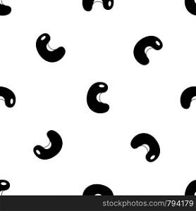 Cashew pattern repeat seamless in black color for any design. Vector geometric illustration. Cashew pattern seamless black