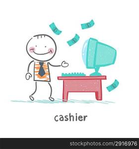 cashier at the workplace