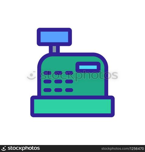 Cashier icon vector. Thin line sign. Isolated contour symbol illustration. Cashier icon vector. Isolated contour symbol illustration