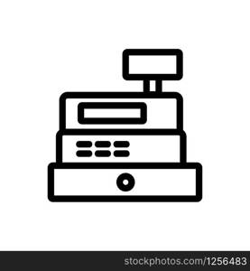 Cashier icon vector. Thin line sign. Isolated contour symbol illustration. Cashier icon vector. Isolated contour symbol illustration