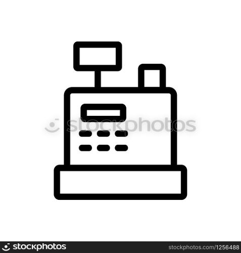 Cashier icon vector. Thin line sign. Isolated contour symbol illustration. Cashier icon vector. Isolated contour symbol illustration