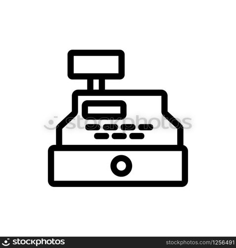 Cashier icon vector. Thin line sign. Isolated contour symbol illustration. Cashier icon vector. Isolated contour symbol illustration