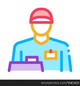 cashier profession icon vector. cashier profession sign. color symbol illustration. cashier profession icon vector outline illustration