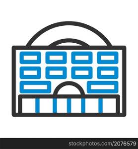 Casino Building Icon. Editable Bold Outline With Color Fill Design. Vector Illustration.