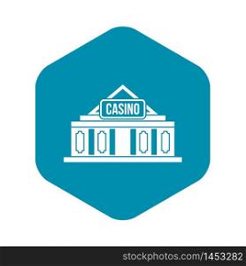 Casino building icon. Simple illustration of casino vector icon for web. Casino building icon, simple style