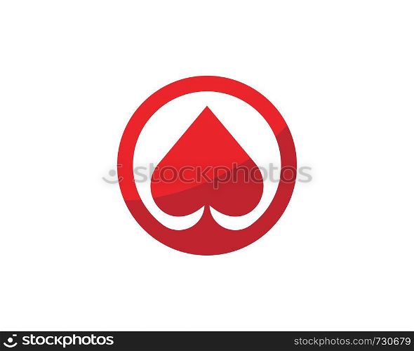 Casino card icon template vector illustration design