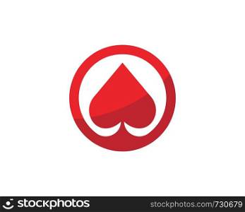 Casino card icon template vector illustration design