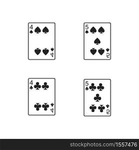 casino card icon template vector illustration design, playing card Vector Icon illustration design