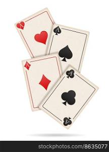 casino cards ace stock vector illustration isolated on white background