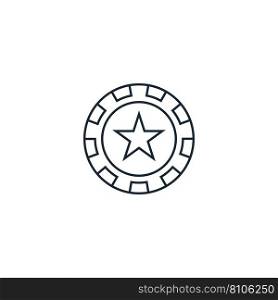 Casino chip creative icon from icons Royalty Free Vector