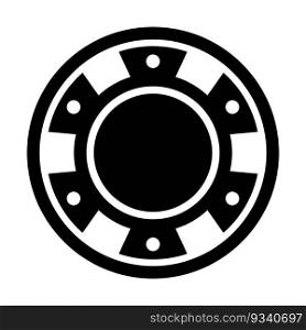 casino chip icon vector illusdtration logo design
