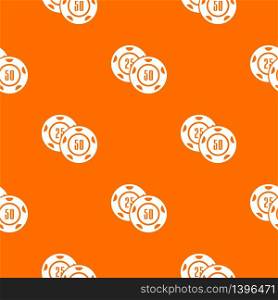 Casino chip pattern vector orange for any web design best. Casino chip pattern vector orange