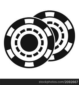 Casino chips icon simple vector. Poker game. Gambling vegas chips. Casino chips icon simple vector. Poker game