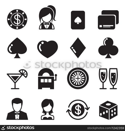 Casino & gambling icons set