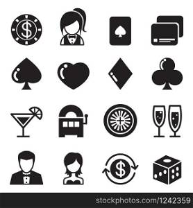Casino & gambling icons set