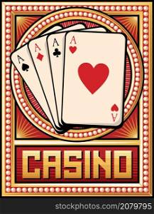 Casino label vector design