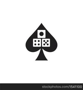 Casino logo vector icon template design