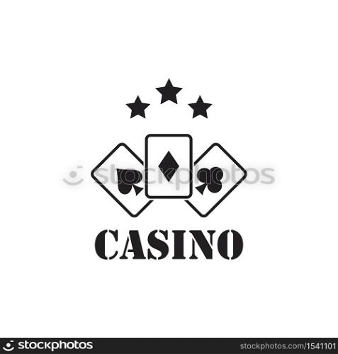 Casino logo vector icon template design