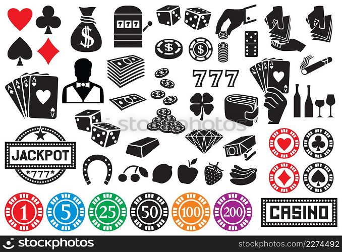 Casino or gambling icons