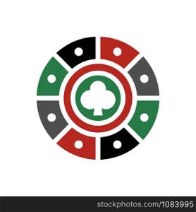 Casino poker chip icon vector