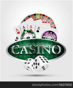 Casino - poker game sign