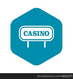 Casino sign icon. Simple illustration of casino sign vector icon for web. Casino sign icon, simple style