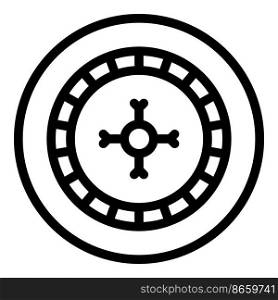 Casino wheel icon outline vector. Draw lottery. Prize box. Casino wheel icon outline vector. Draw lottery