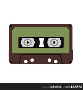 Cassette flat icon isolated on white background. Cassette flat icon