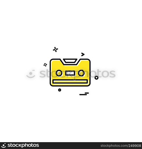 Cassette icon design vector