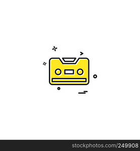 Cassette icon design vector