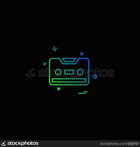Cassette icon design vector