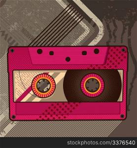 Cassette retro background