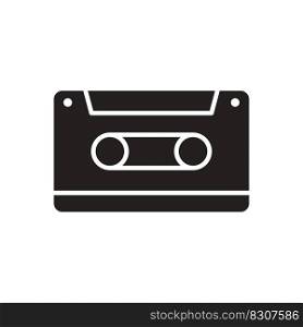 Cassette Tape icon vector design templates isolated on white background