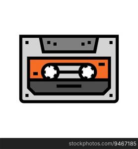 cassette tape retro music color icon vector. cassette tape retro music sign. isolated symbol illustration. cassette tape retro music color icon vector illustration