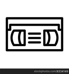 cassette video retro gadget line icon vector. cassette video retro gadget sign. isolated contour symbol black illustration. cassette video retro gadget line icon vector illustration