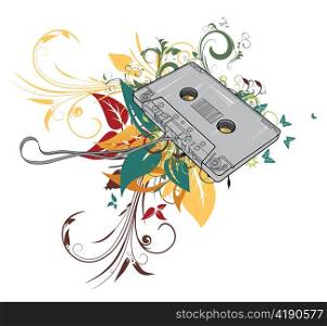 cassette with floral