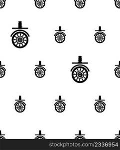 Caster Wheel Icon Seamless Pattern Vector Art Illustration