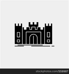 Castle, defense, fort, fortress, landmark Glyph Icon. Vector isolated illustration. Vector EPS10 Abstract Template background