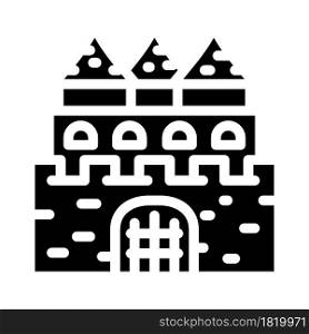 castle fairy tale glyph icon vector. castle fairy tale sign. isolated contour symbol black illustration. castle fairy tale glyph icon vector illustration