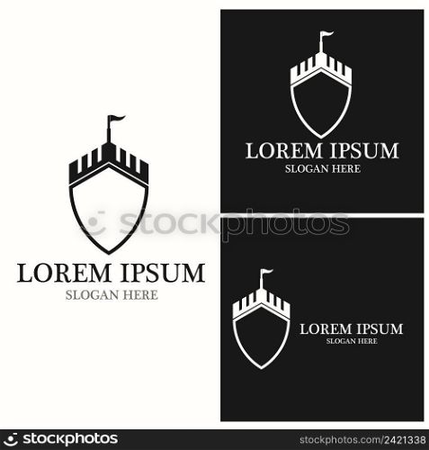 Castle icon and symbol vector template