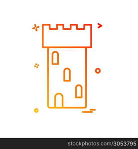 Castle icon design vector
