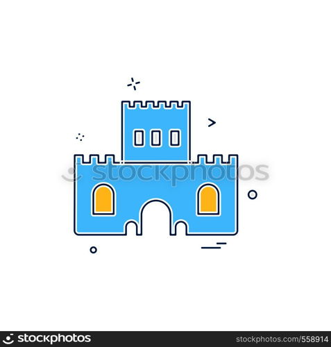 Castle icon design vector