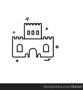 Castle icon design vector